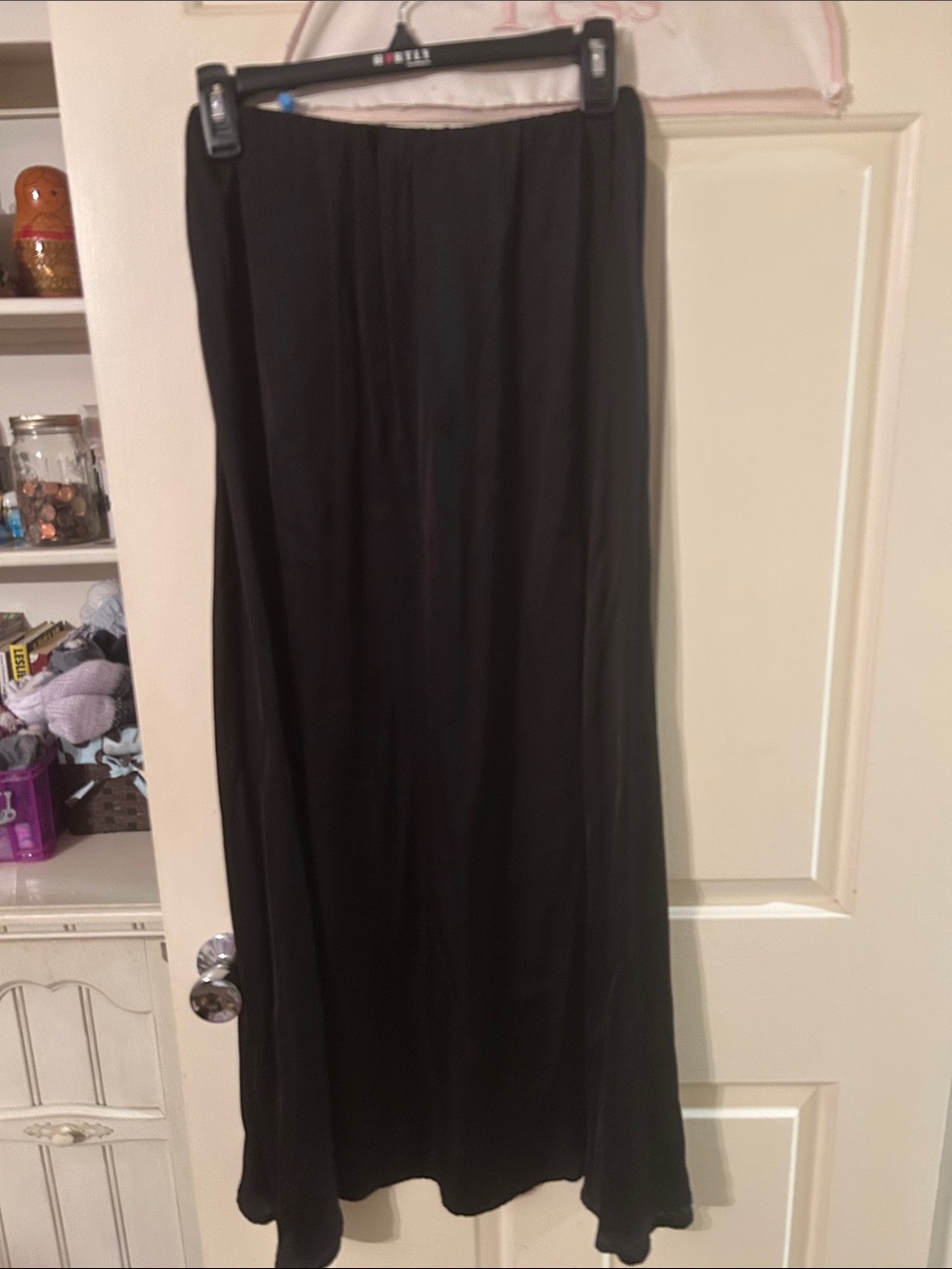 DONNI. Black Maxi Skirt with Flowing Silhouette